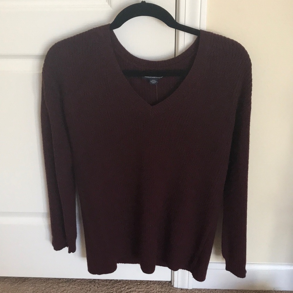 NWT American Eagle chunky maroon sweater!